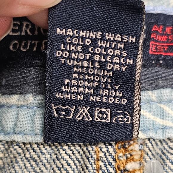 American Eagle Micro Mini Pleated Denim Skirt Size 2 NWOT Y2k Grunge Trendy - Picture 6 of 7